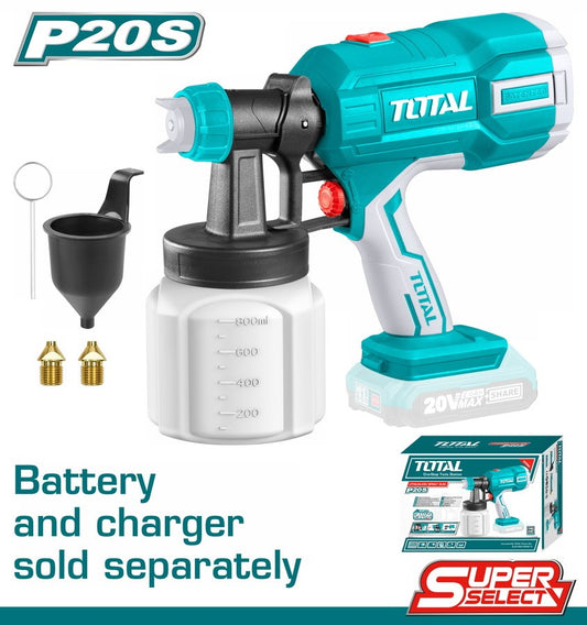 (TOTAL) LITHIUM -ION GUN SPRAY 20V WITH BATTERY AND CHARGER