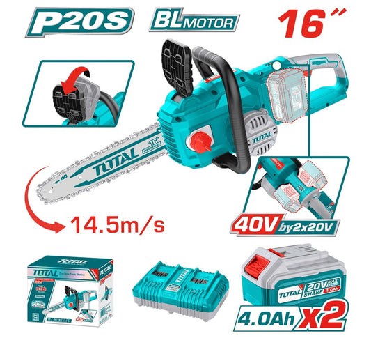 20 volt 16 inch rechargeable tree saw with 2 amp batteries and chargerTOTAL