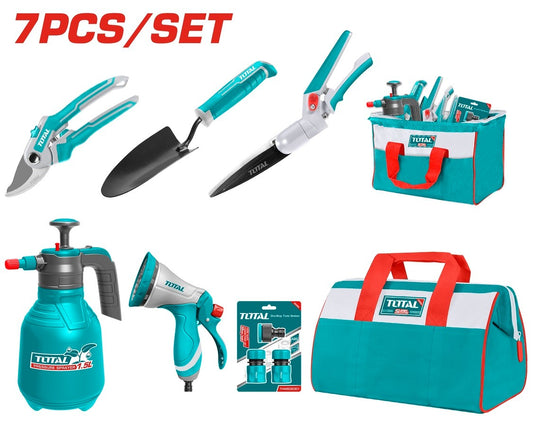 TOTAL 7 PCS GARDEN TOOLS SET