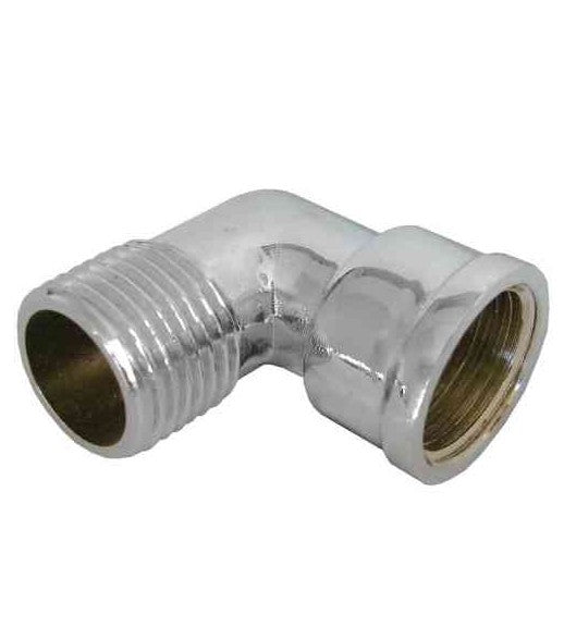 STRAIGHT PIPE ELBOW  CHROME (1/2") ITALY